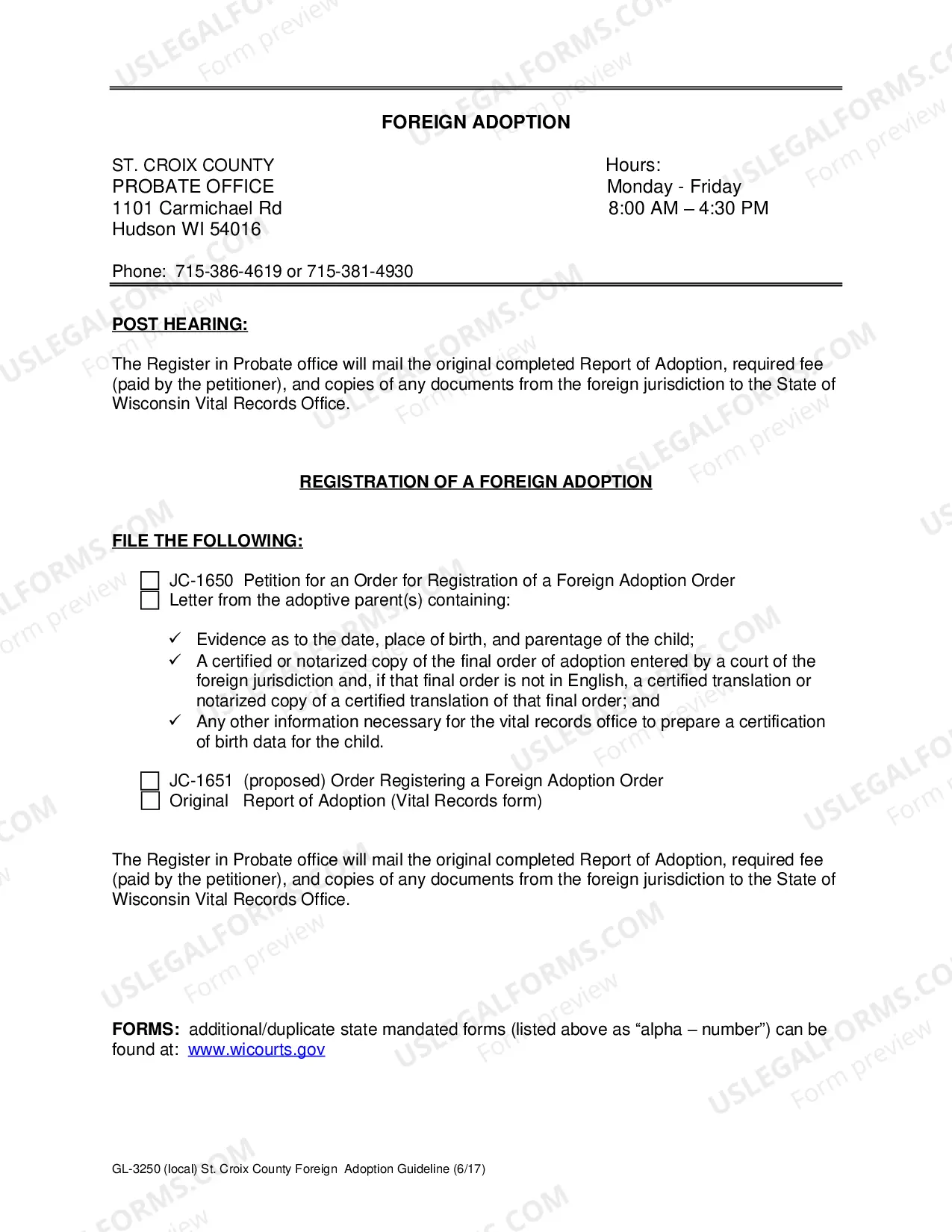 Preview Foreign Adoption Guideline