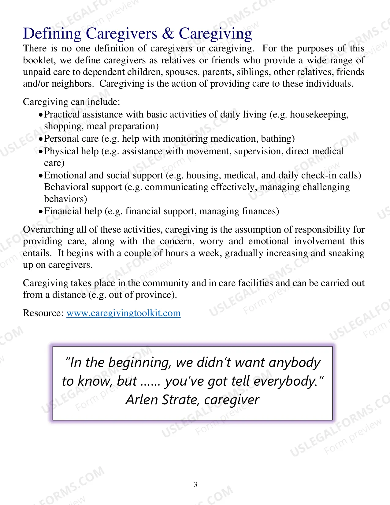 Preview Dementia and Caregiving Guide
