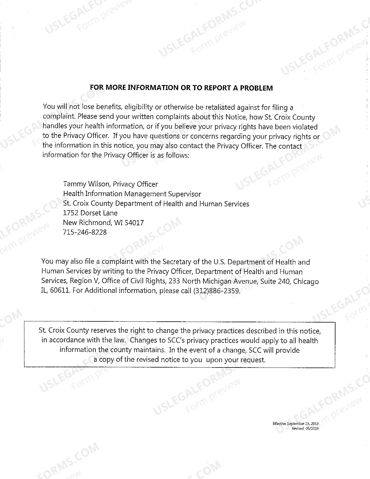Preview Notice of Privacy Practices