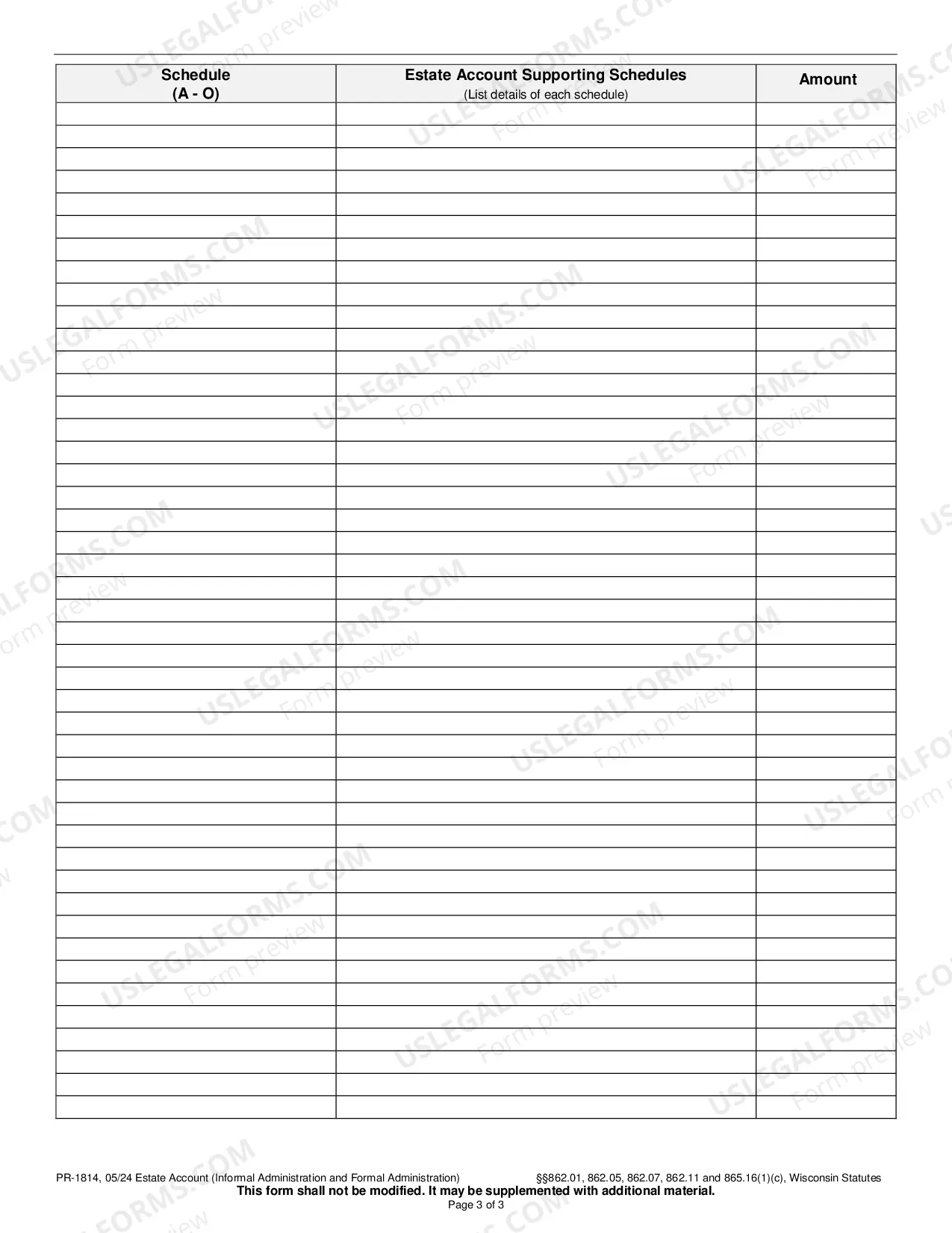 Preview Estate Account (Informal and Formal Administration)