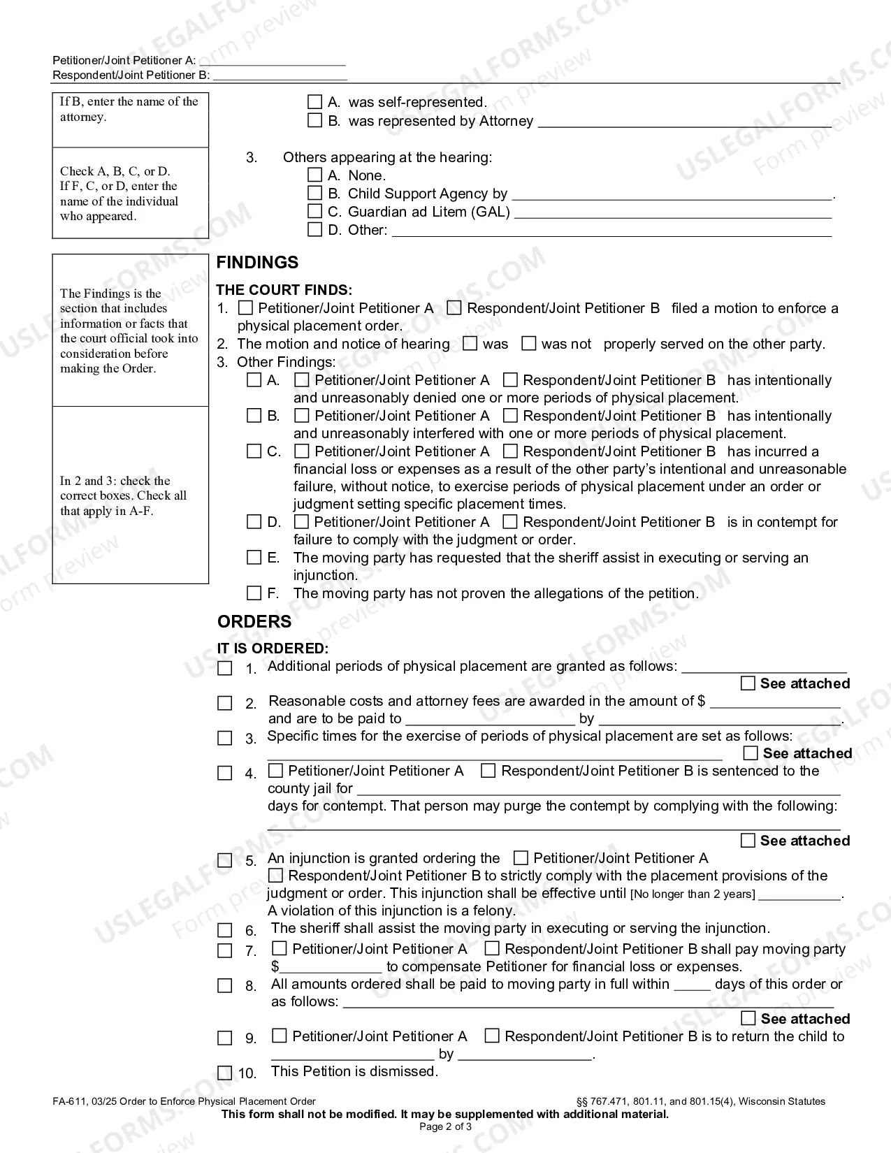 Preview Order to Enforce Physical Placement Order