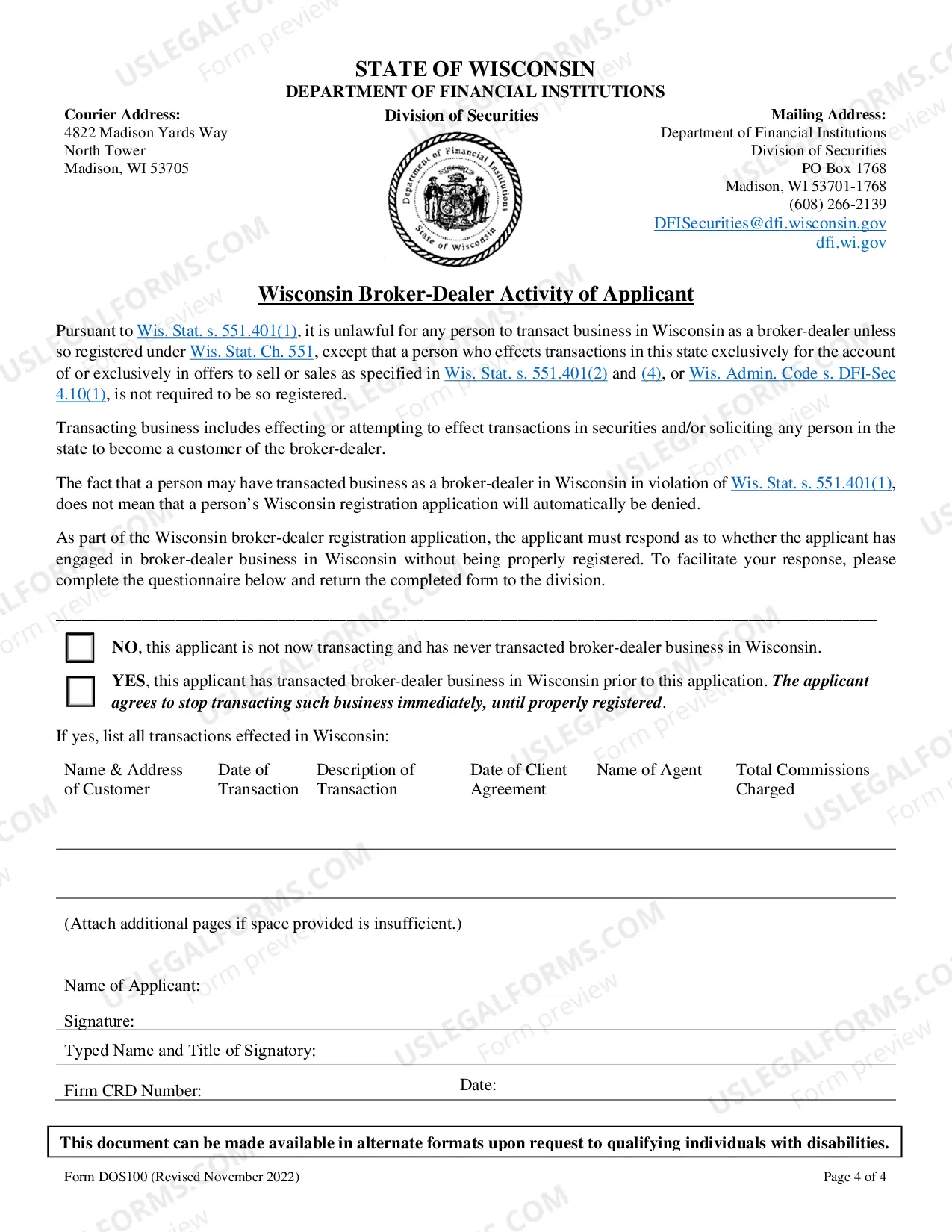 Preview BD Packet Includes Form BDAA plus instructions.