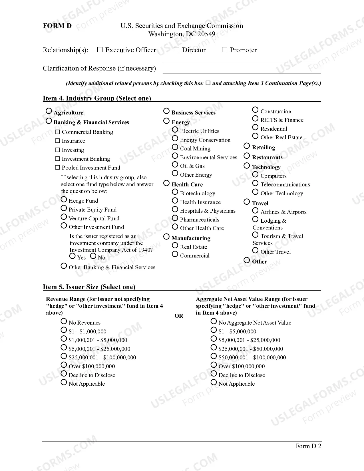 Preview Form D