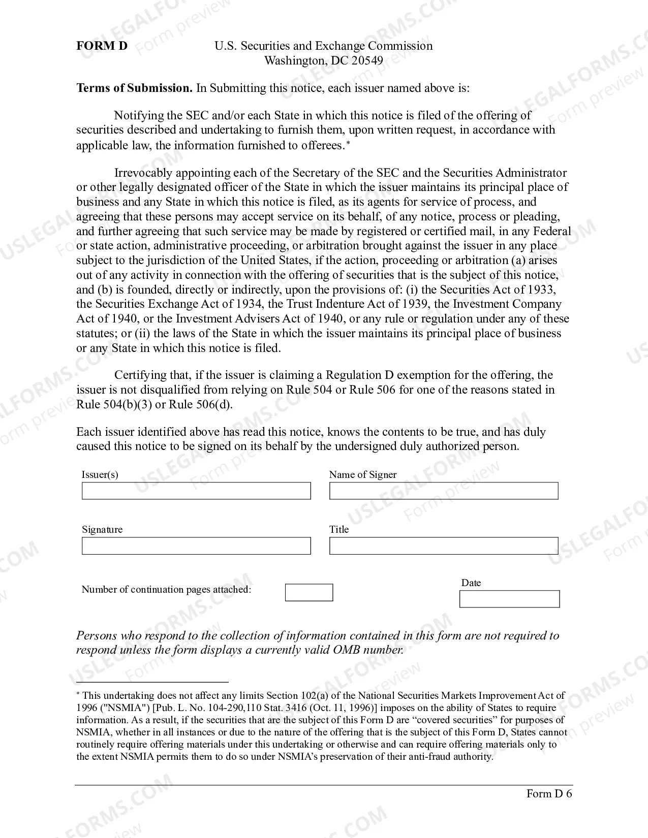 Preview Form D
