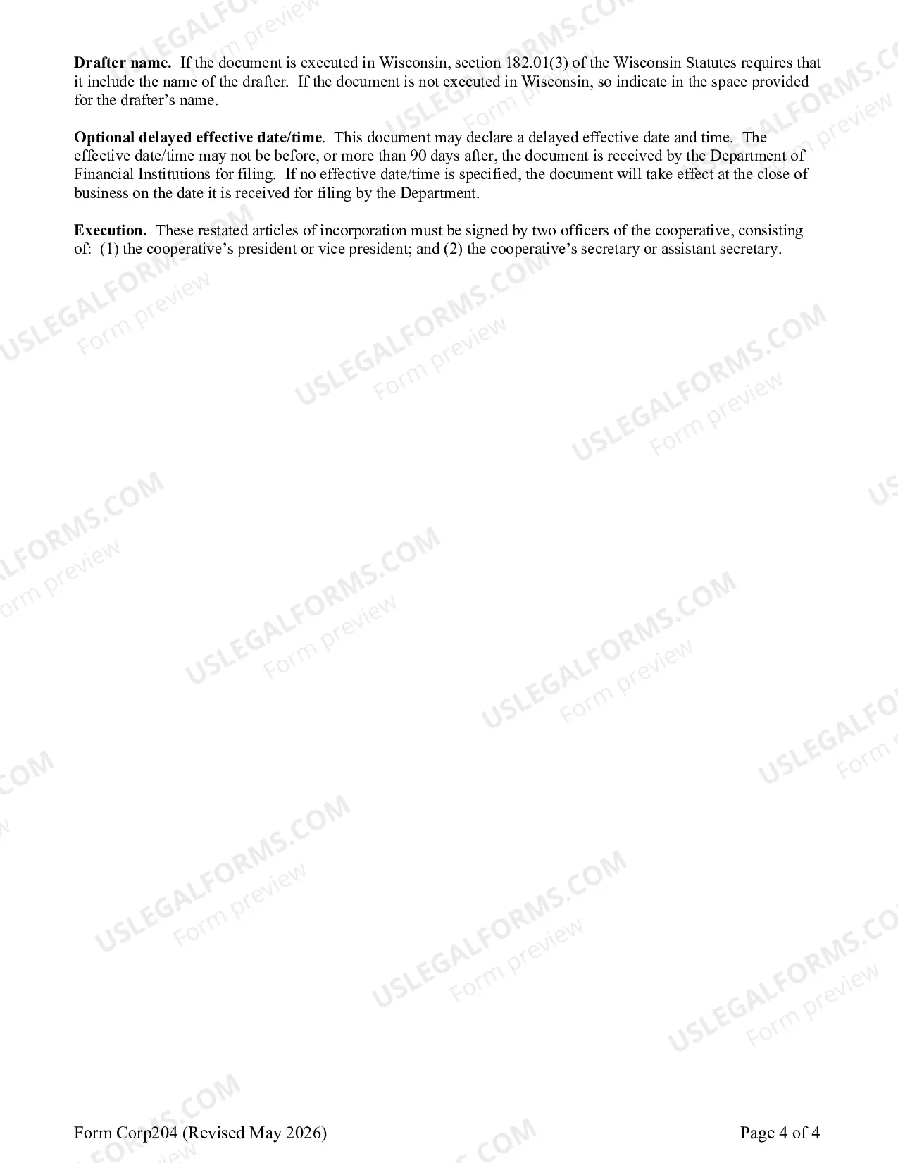 Preview Articles of Amendment - Cooperative