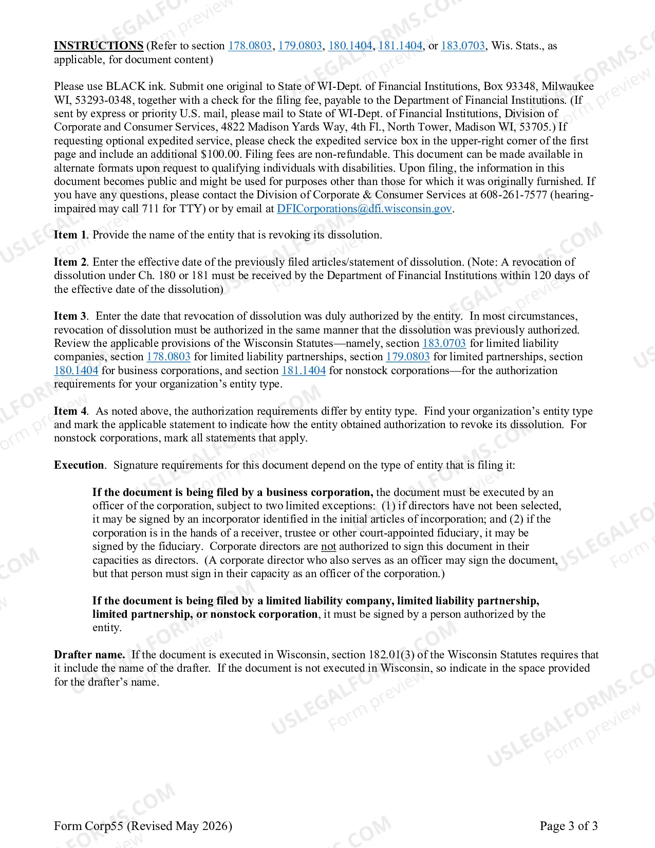 Preview Revocation of Voluntary Dissolution - Stock or Nonstock Corporation or Limited Liability Company