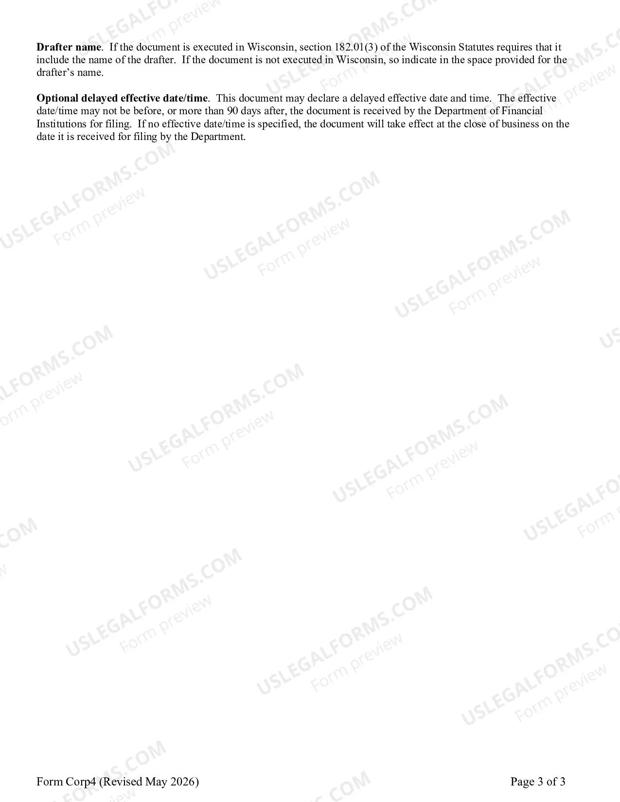 Preview Articles of Amendment - Stock For-Profit Corporation