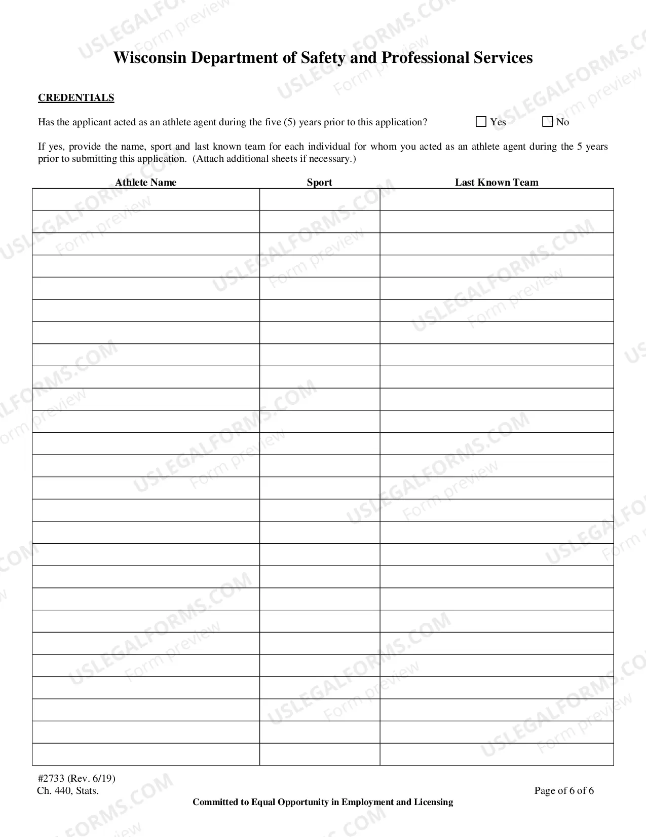 Preview Renewal Application for Athlete Agent Registration