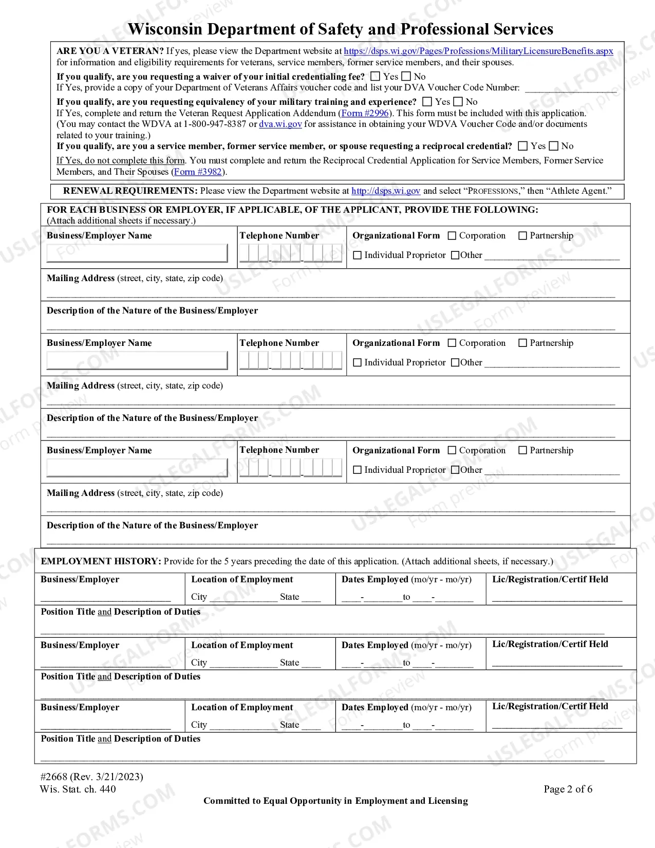 Preview Application for Athlete Agent Registration
