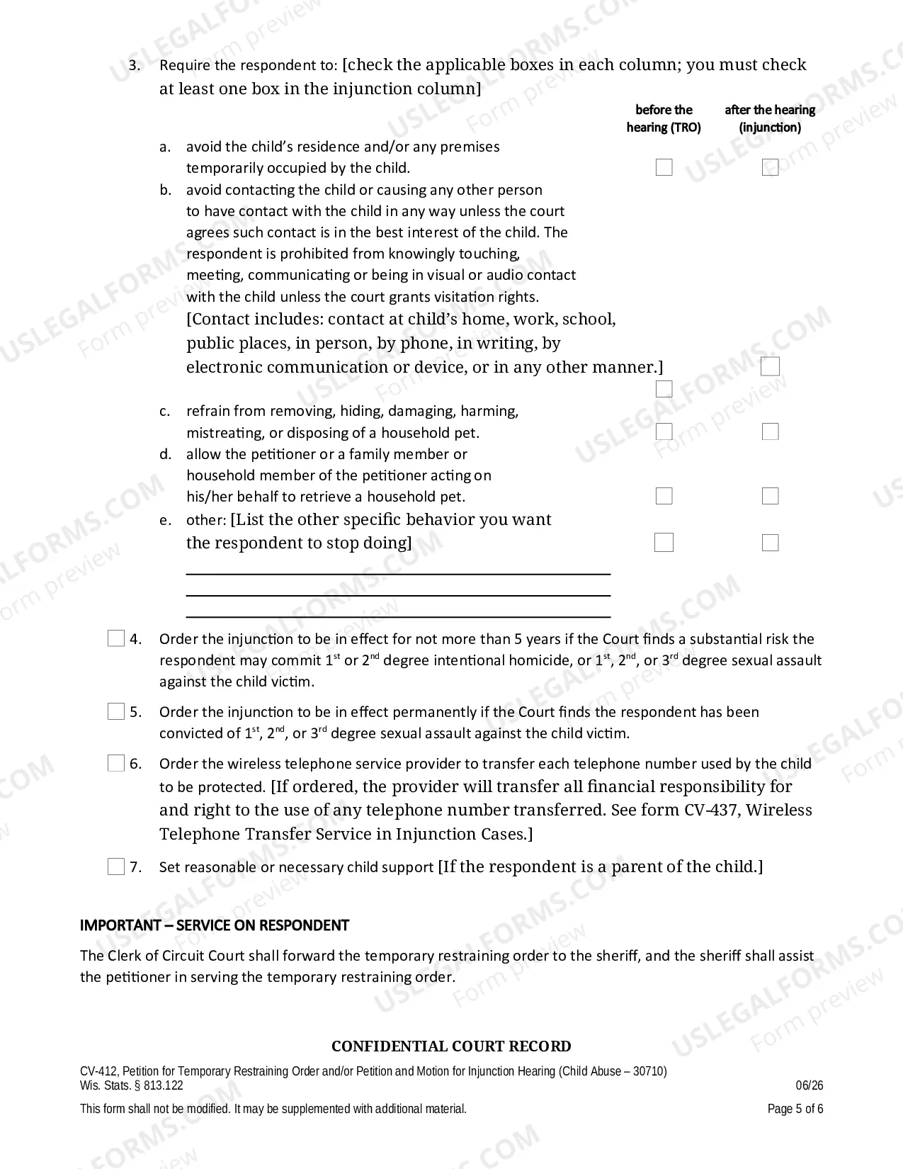 Preview Petition for Temporary Restraining Order and/or Petition and Motion for Injunction Hearing (Child Abuse)