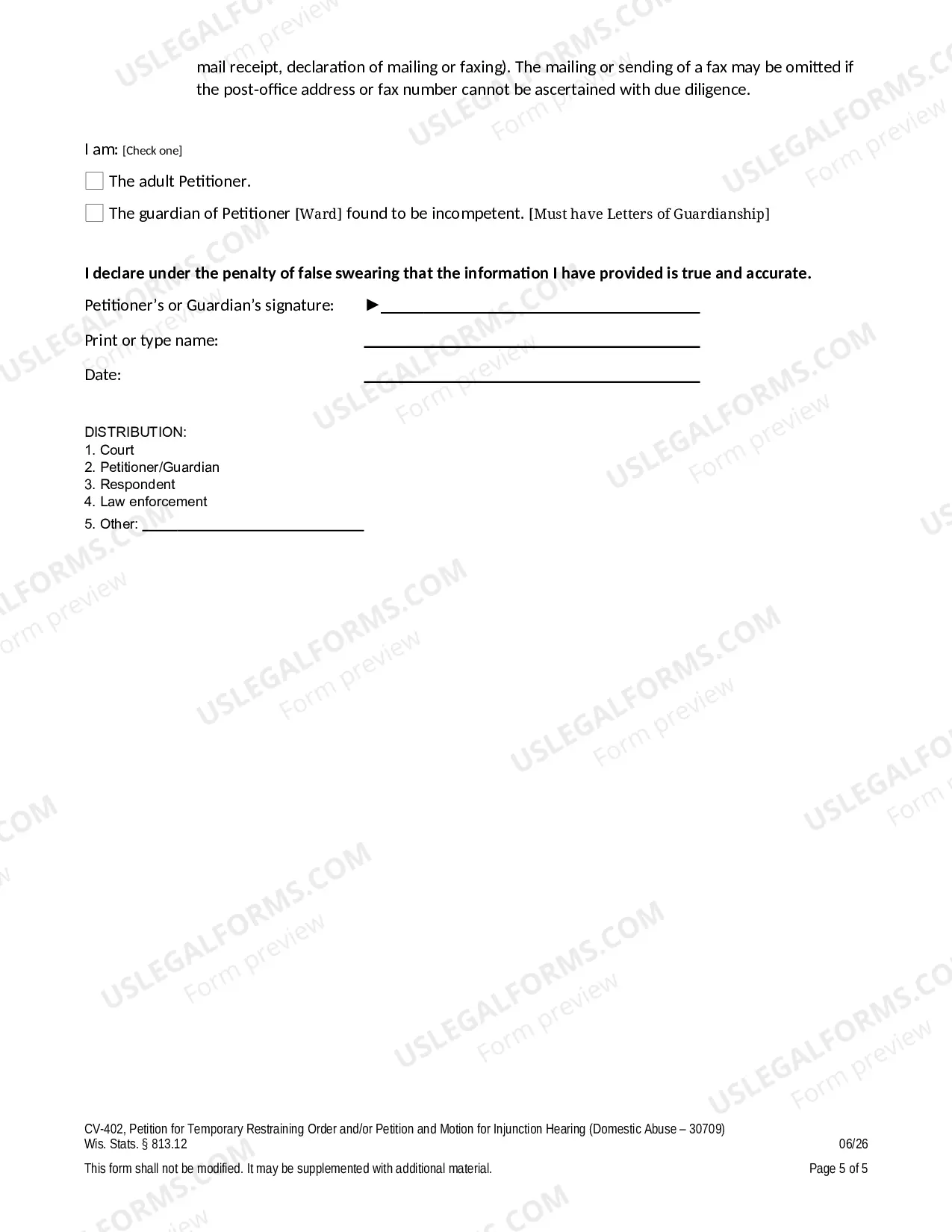 Preview Petition for Temporary Restraining Order and/or Petition and Motion for Injunction Hearing (Domestic Abuse)