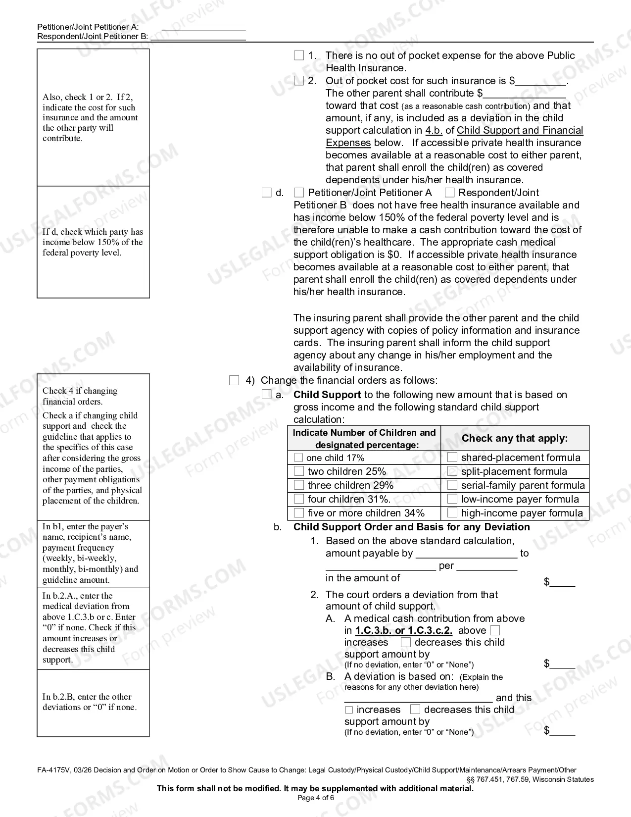 Preview Decision and Order on Motion or Order To Show Cause to: Change of Legal Custody, Physical Placement, Child Support, Maintenance, Other