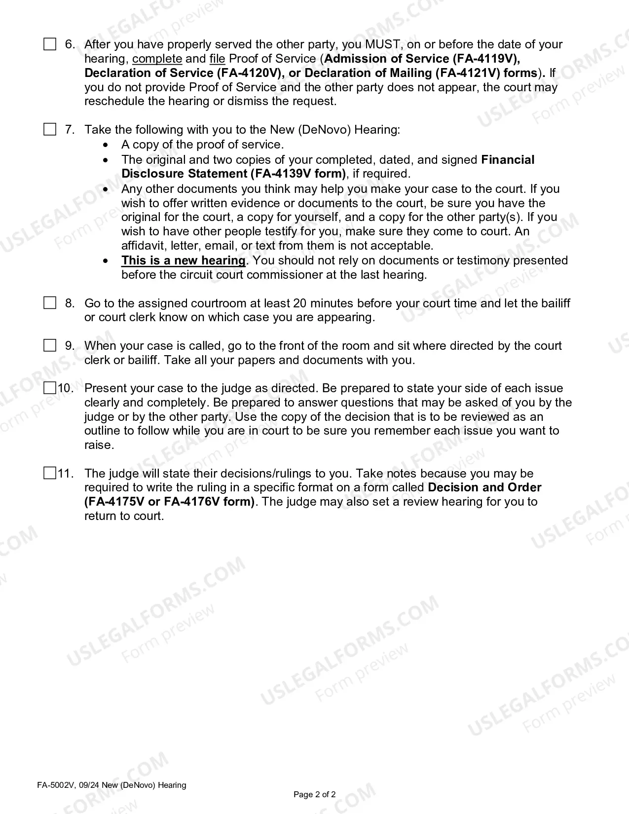 Preview DeNovo (New) Review Instructions