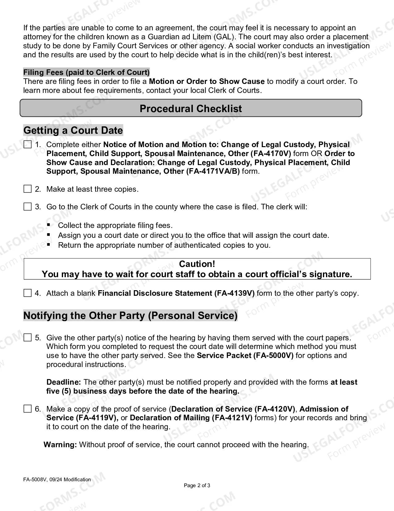 Preview Modification Instructions
