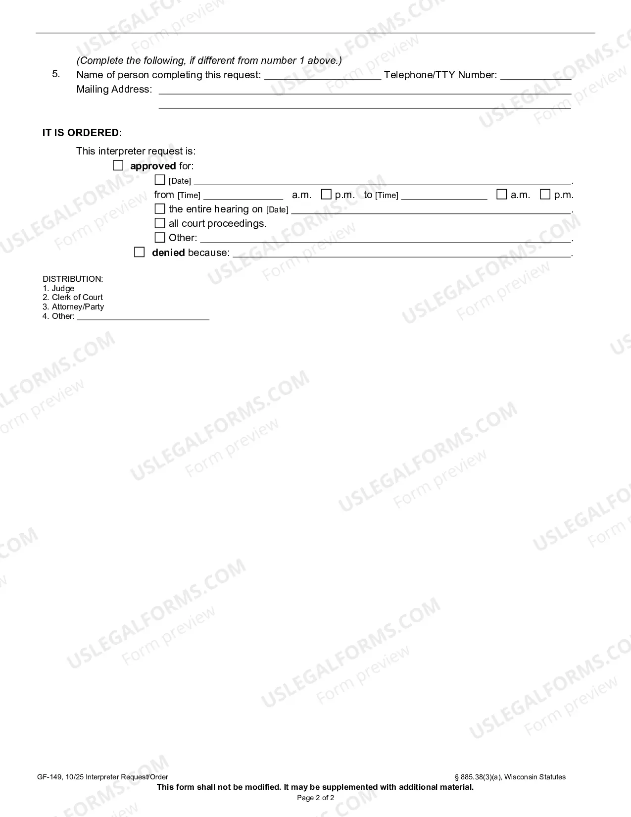 Preview Interpreter Request