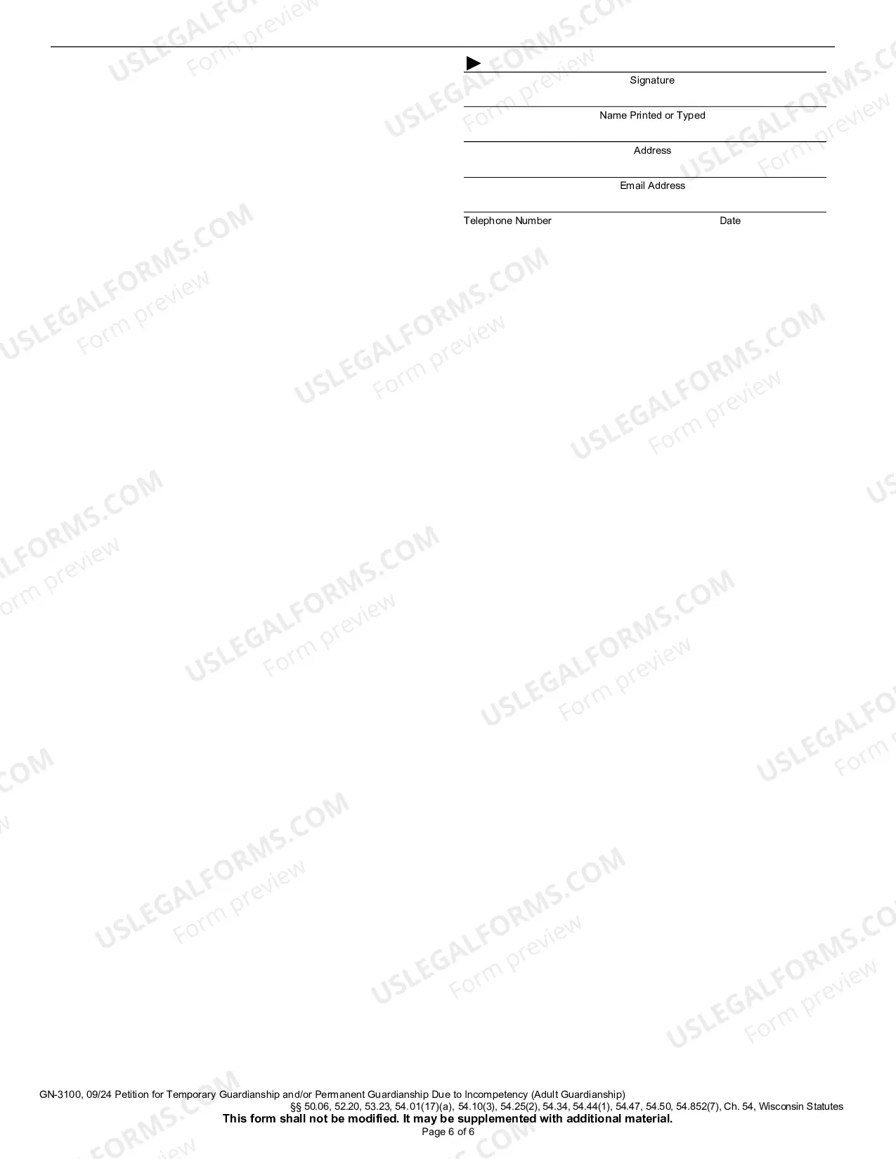 Preview Petition for Temporary/Permanent Guardianship Due to Incompetency