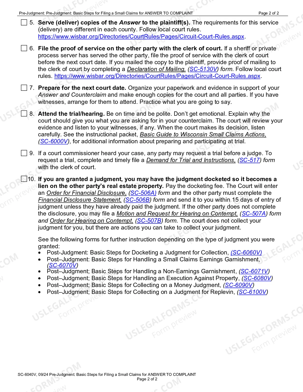 Preview Pre-Judgment: Basic Steps for Filing an Answer to a Small Claims Complaint