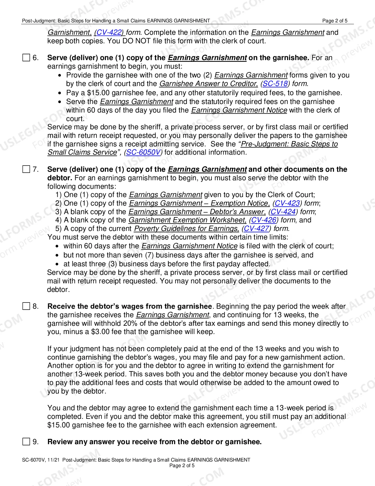 Preview Post-Judgment: Basic Steps for Handling a Small Claims Earnings Garnishment