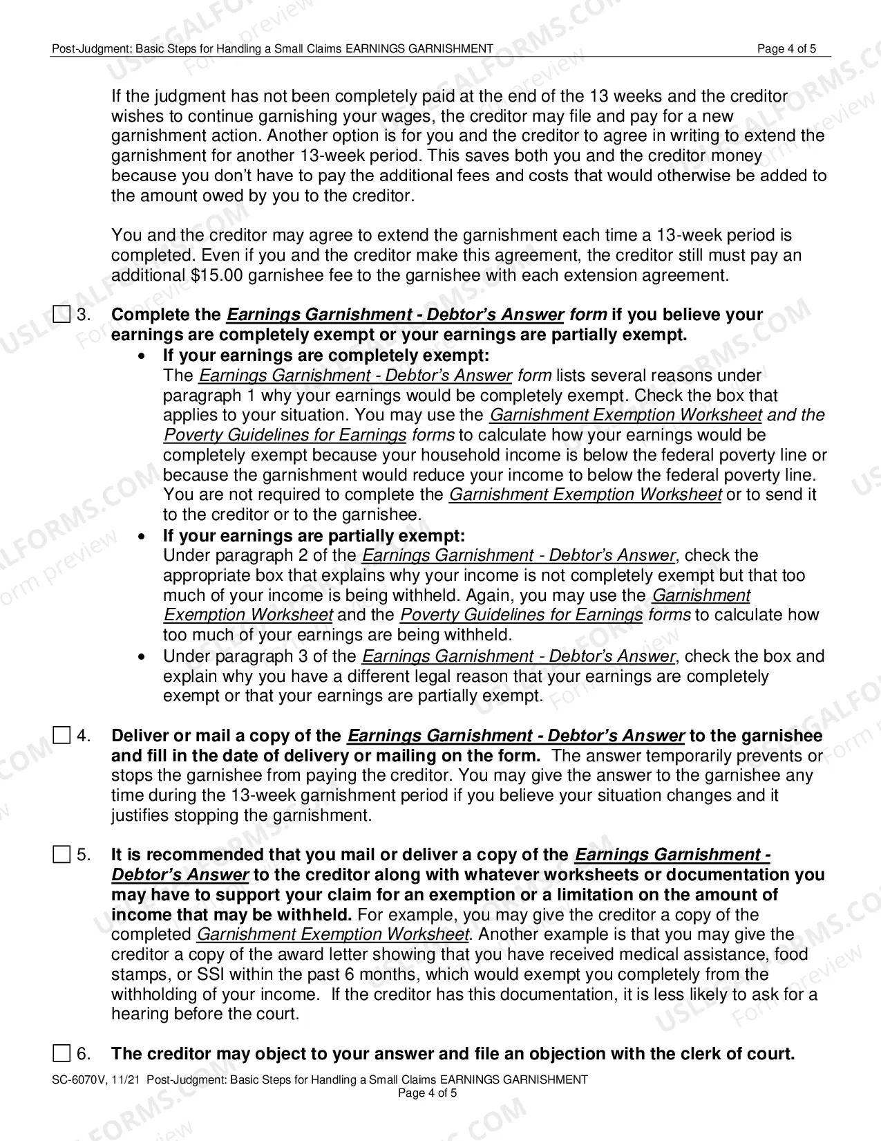 Preview Post-Judgment: Basic Steps for Handling a Small Claims Earnings Garnishment