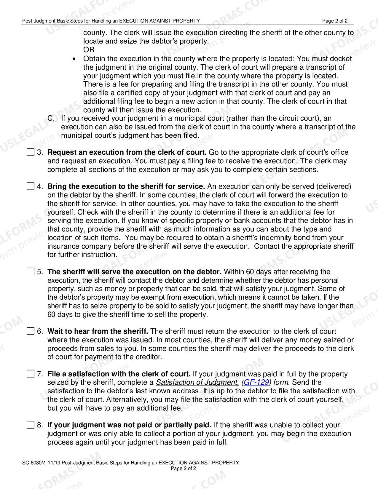 Preview Post-Judgment: Basic Steps for Handling an Execution Against Property