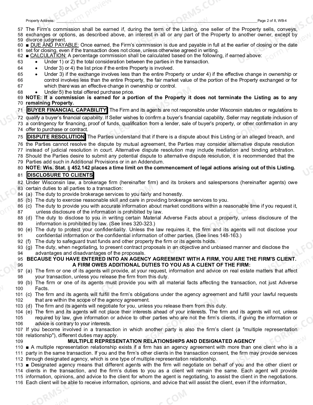 Preview Residential Condominium Listing Contract - Exclusive Right to Sell