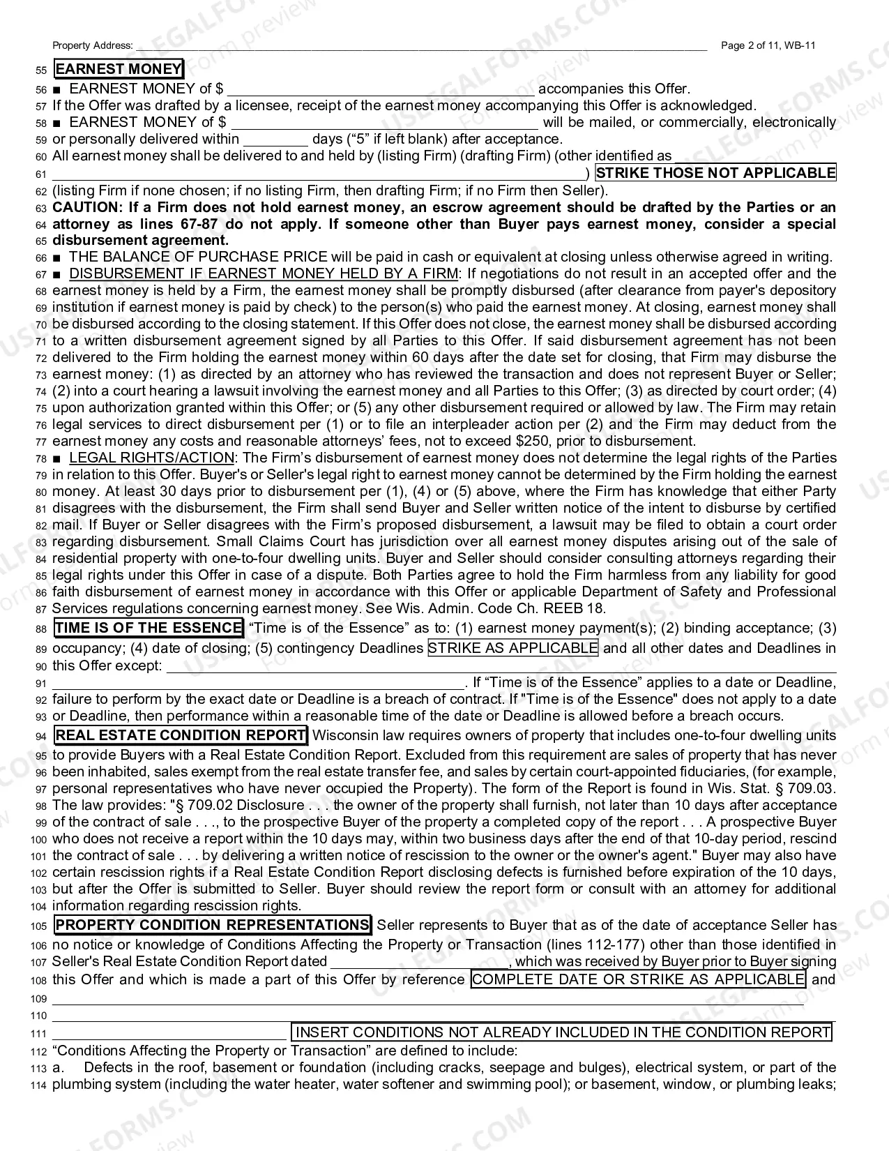 Preview Residential Offer to Purchase
