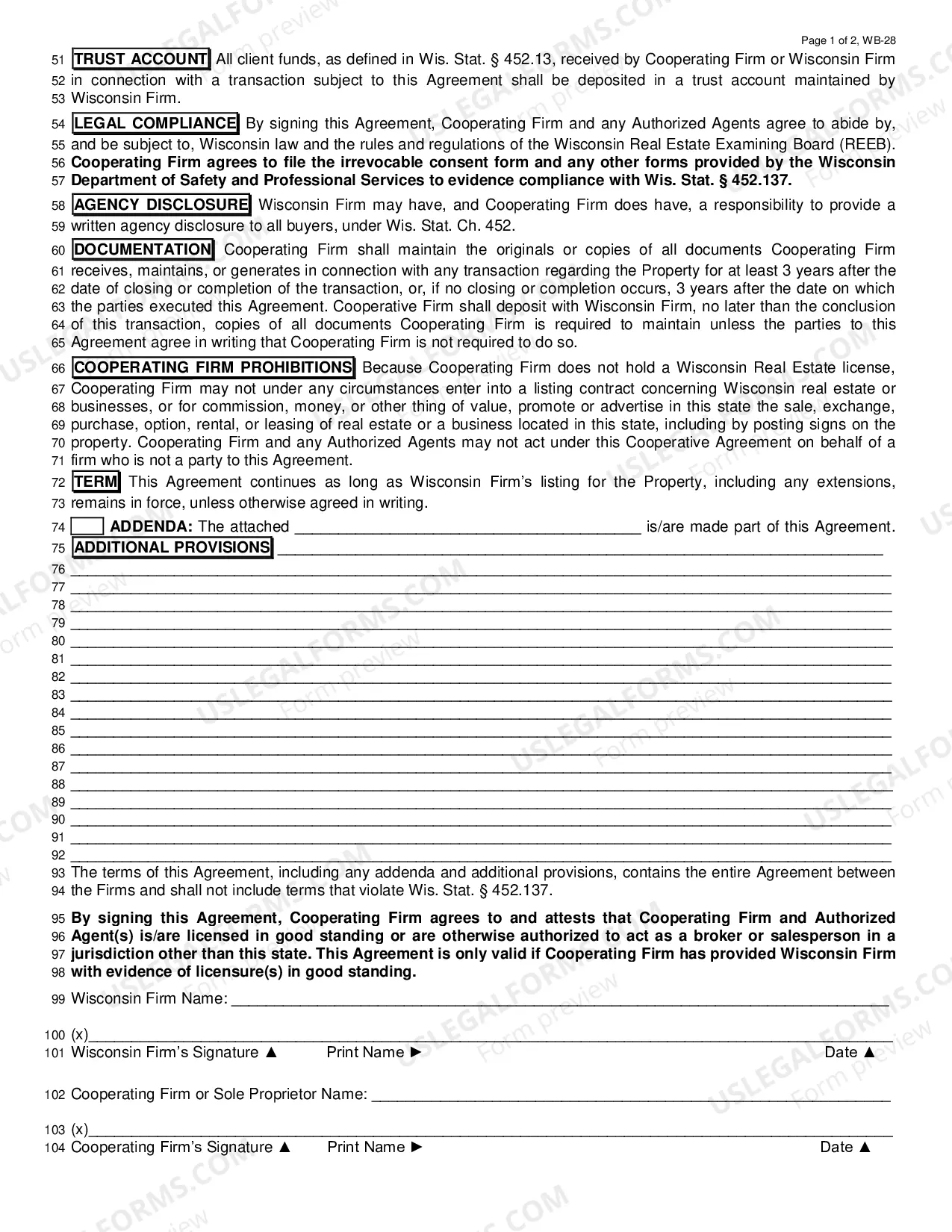 Preview Cooperative Agreement
