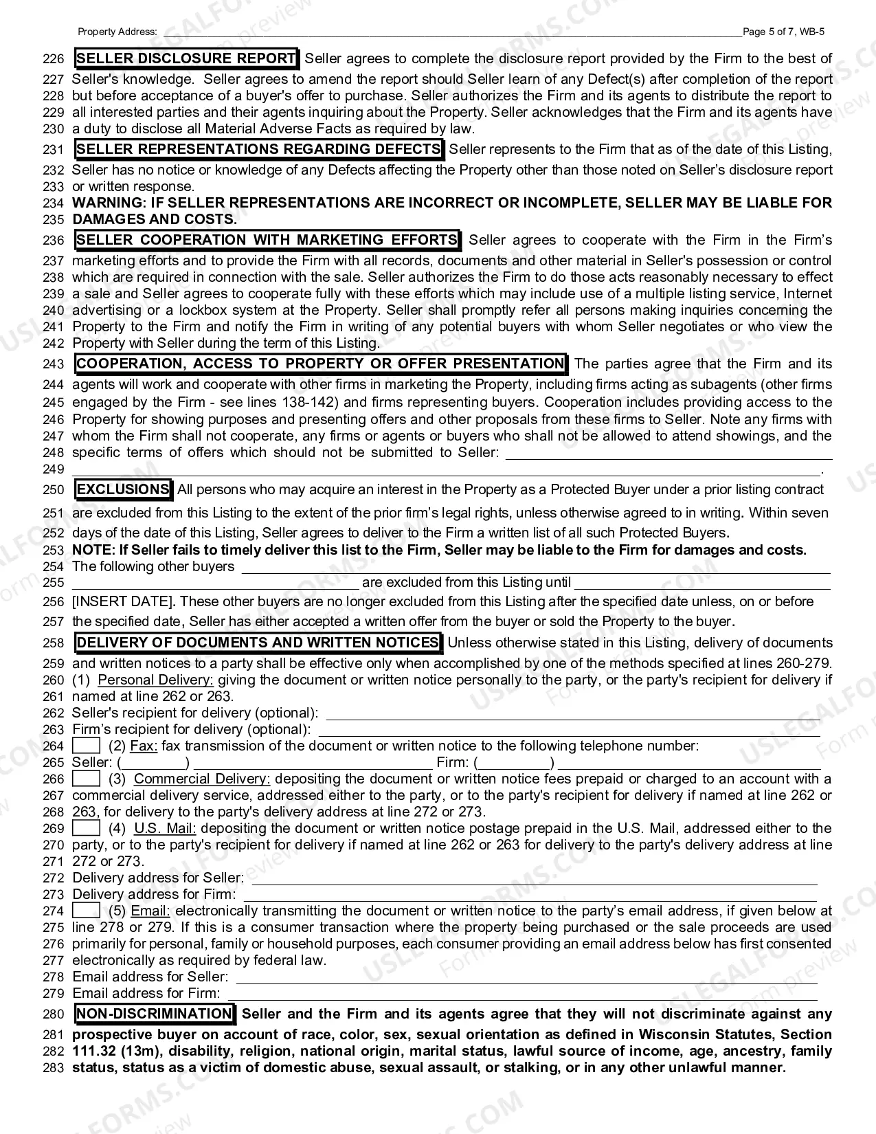 Preview Commercial Listing Contract - Exclusive Right to Sell