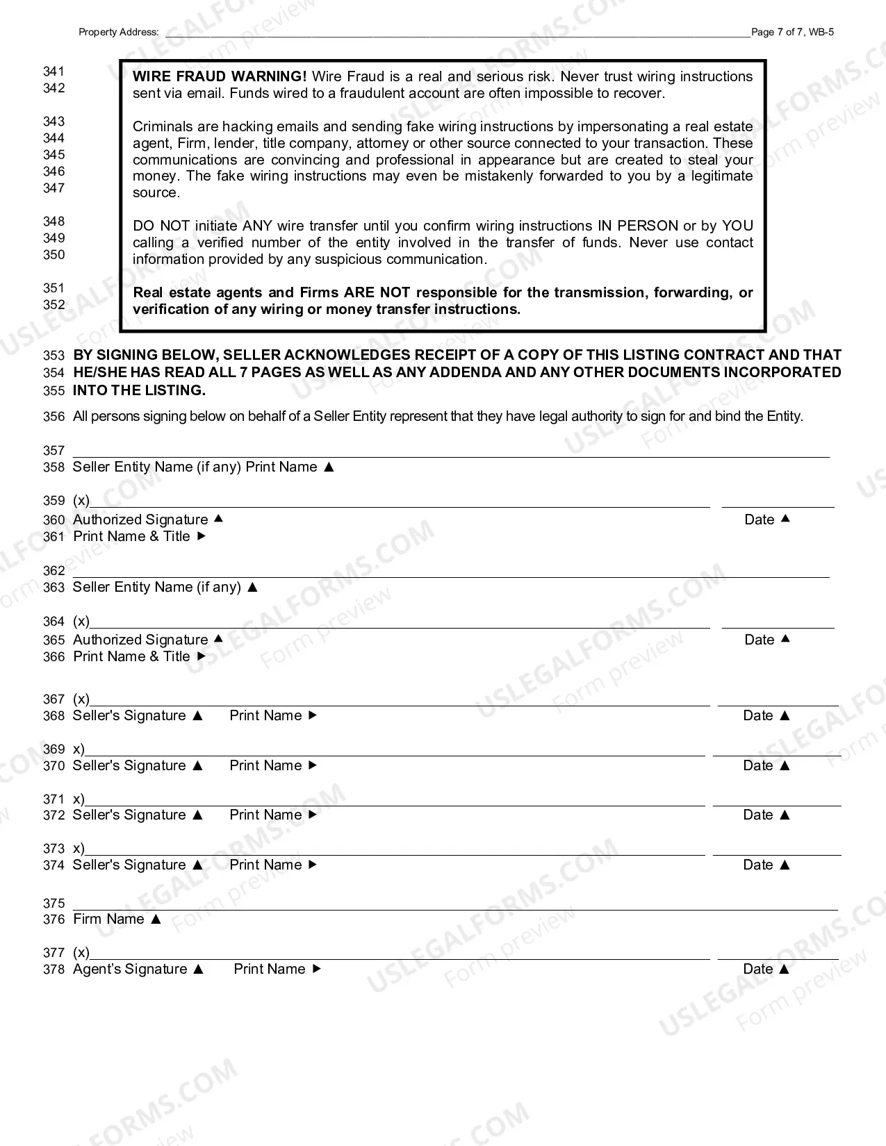 Preview Commercial Listing Contract - Exclusive Right to Sell