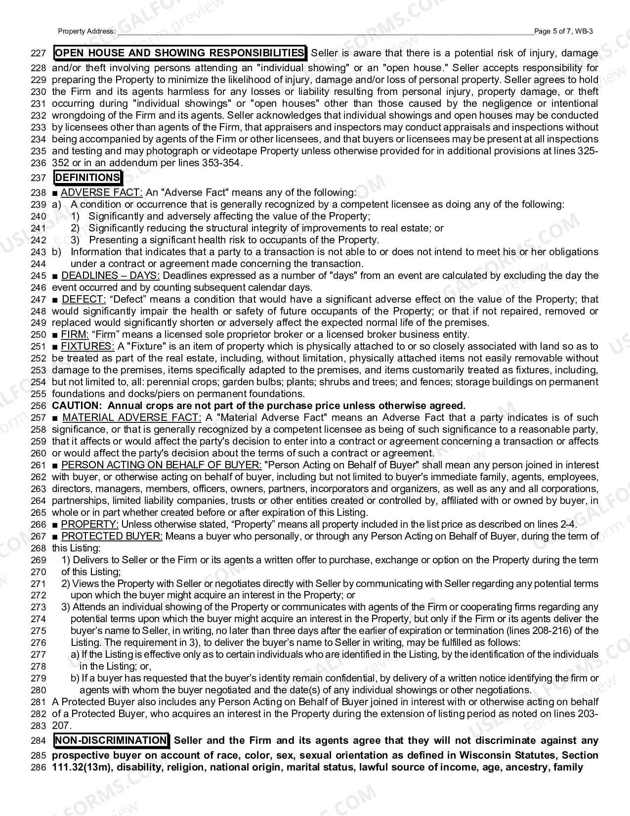 Preview Vacant Land Listing Contract - Exclusive Right to Sell