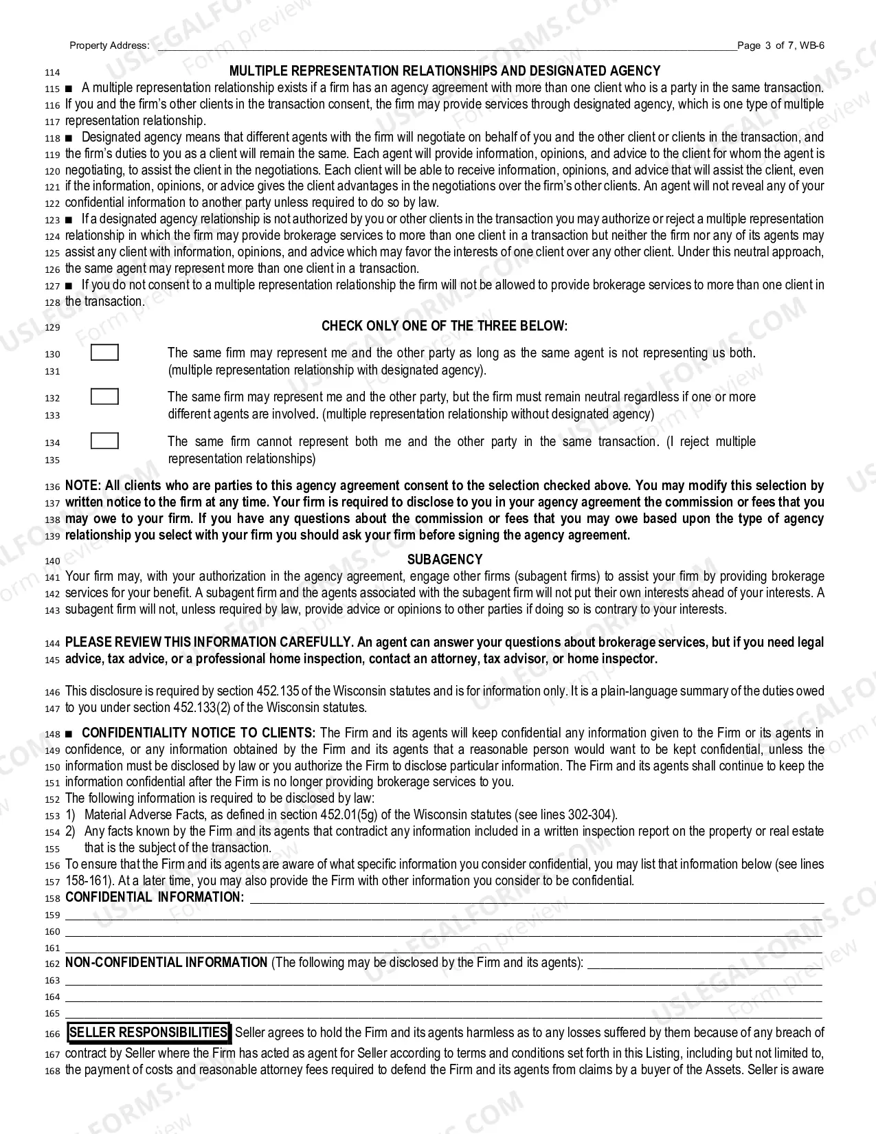 Preview Business Listing Contraction - Exclusive Right To Sell