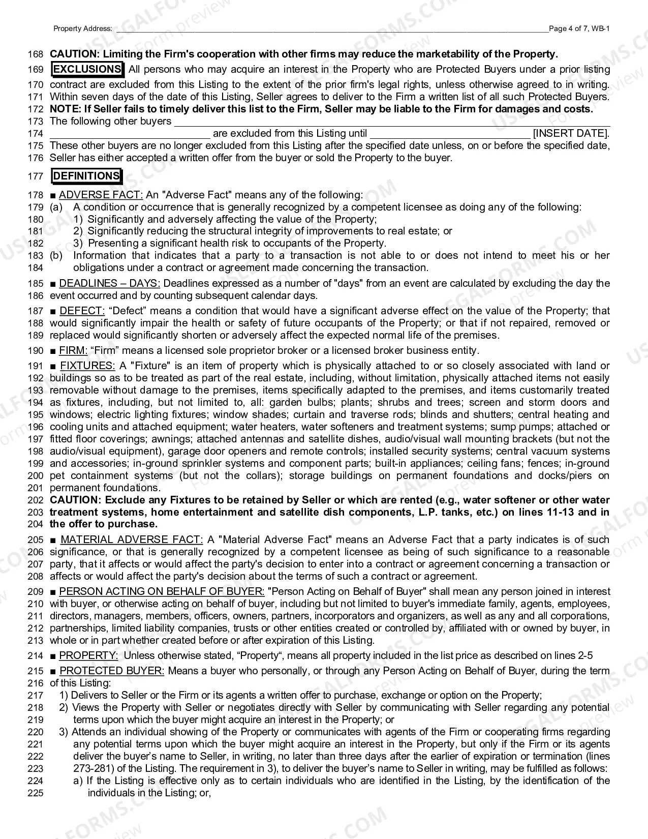 Preview Residential Listing Contract Exclusive Right to Sell