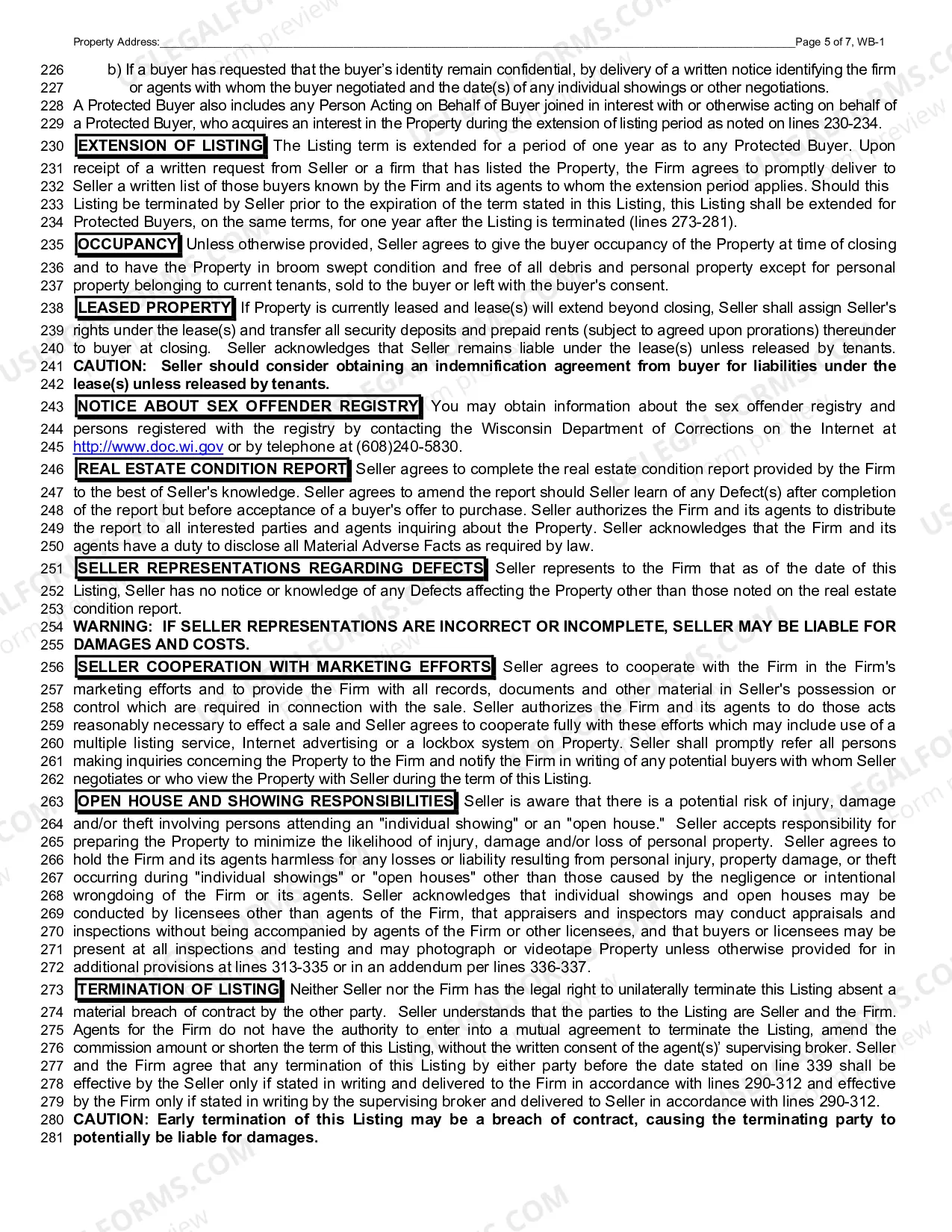 Preview Residential Listing Contract Exclusive Right to Sell