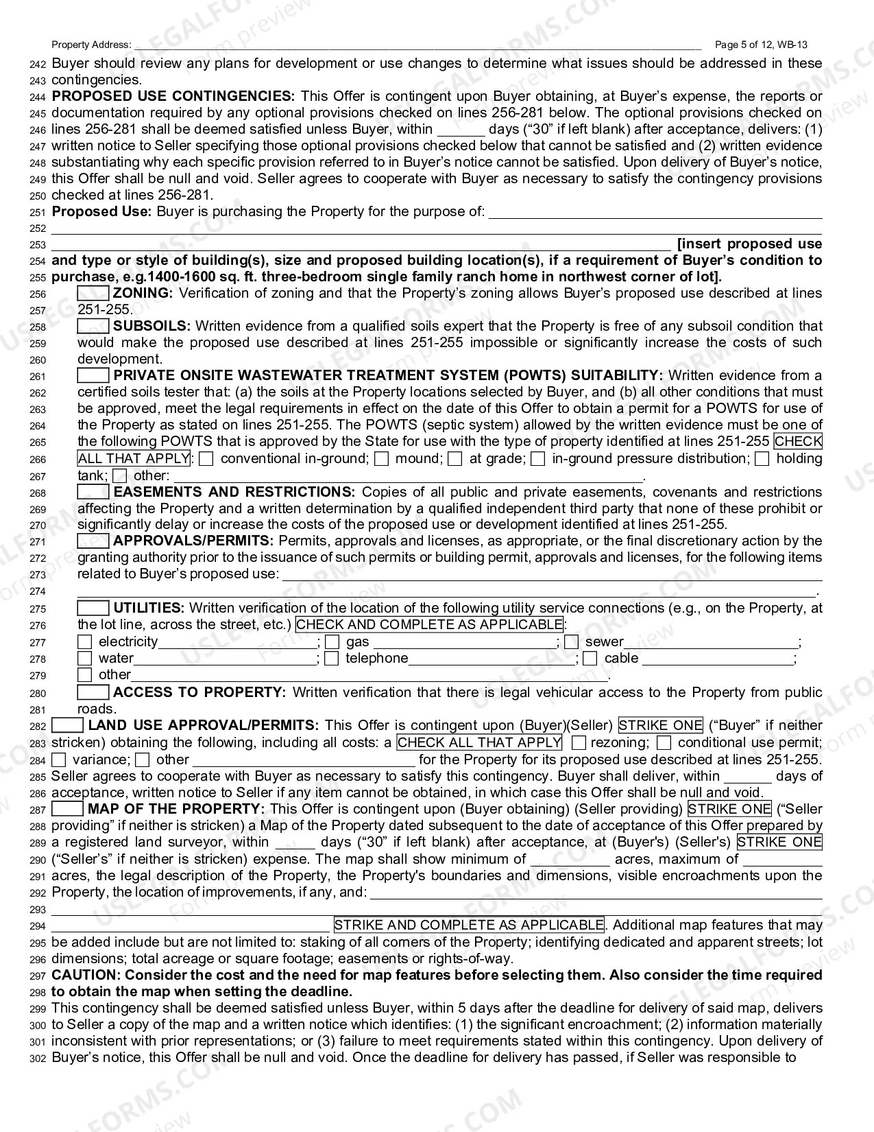 Preview Vacant Land Offer to Purchase