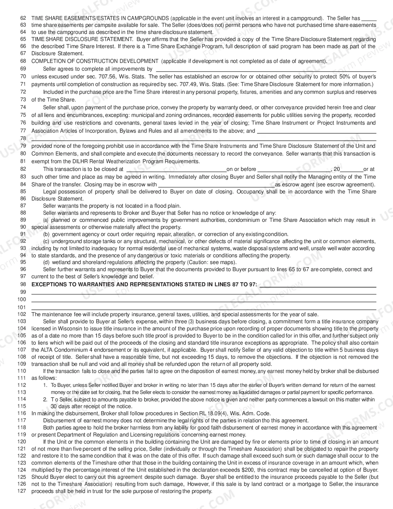 Preview Timeshare Contract (Sale by Developer)