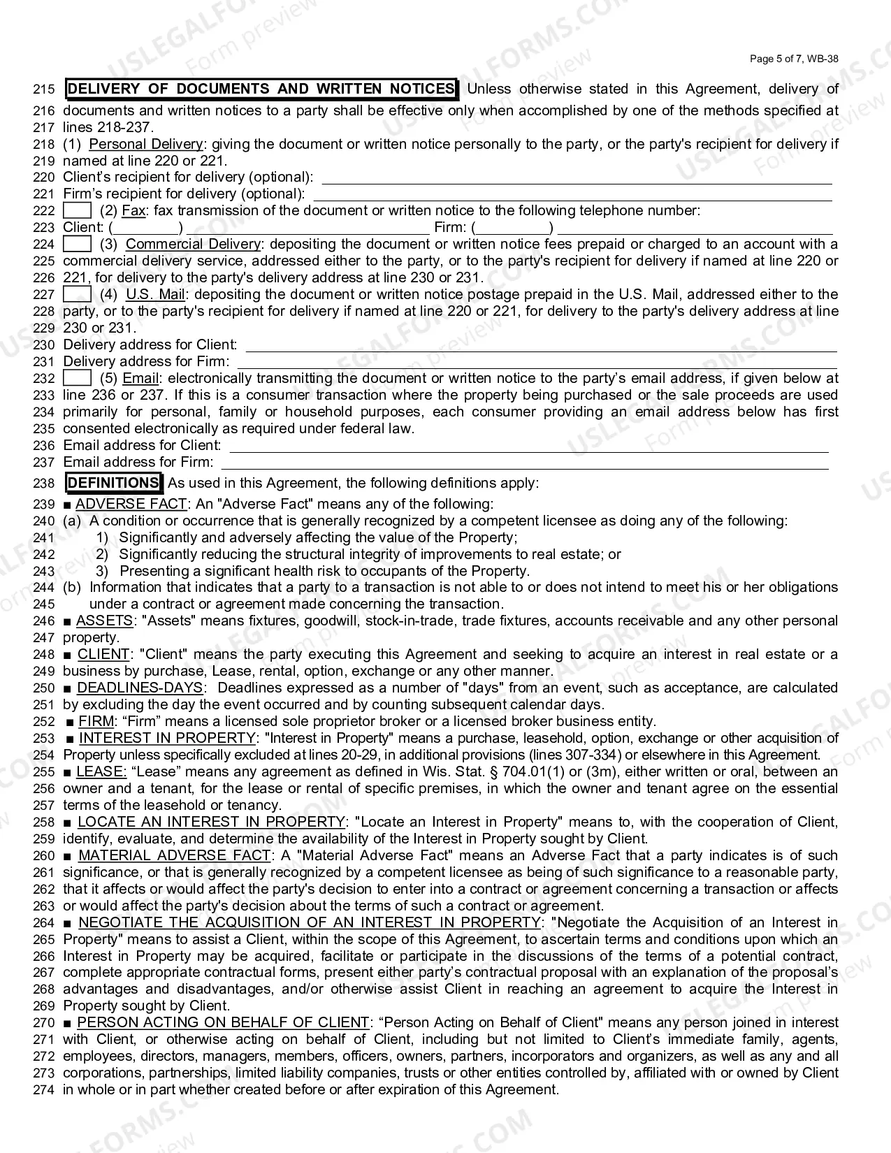 Preview Commerical Buyer Agency/Tenant Representation Agreement
