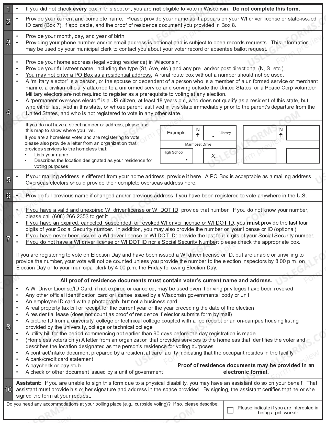 Preview Voter Registration Application
