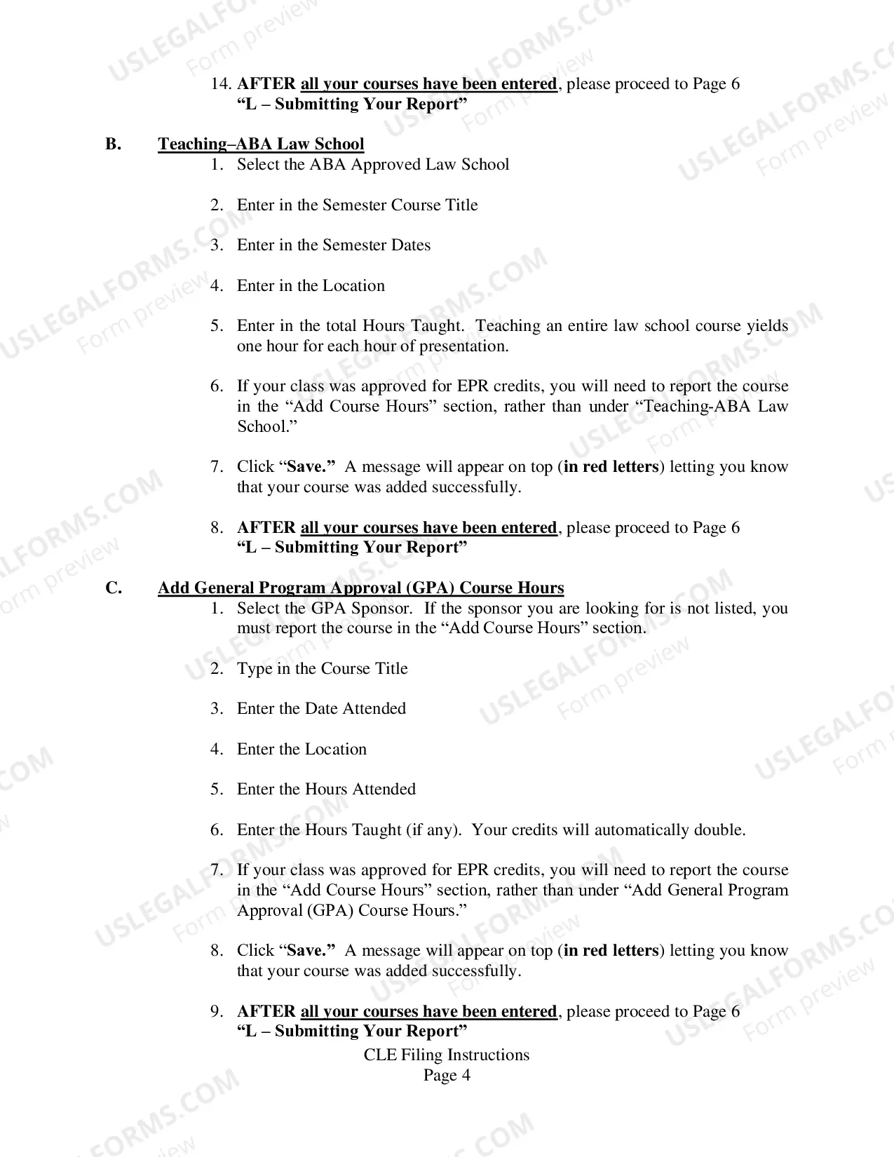 Preview 2016-2017 CLE Electronic Filing Instructions