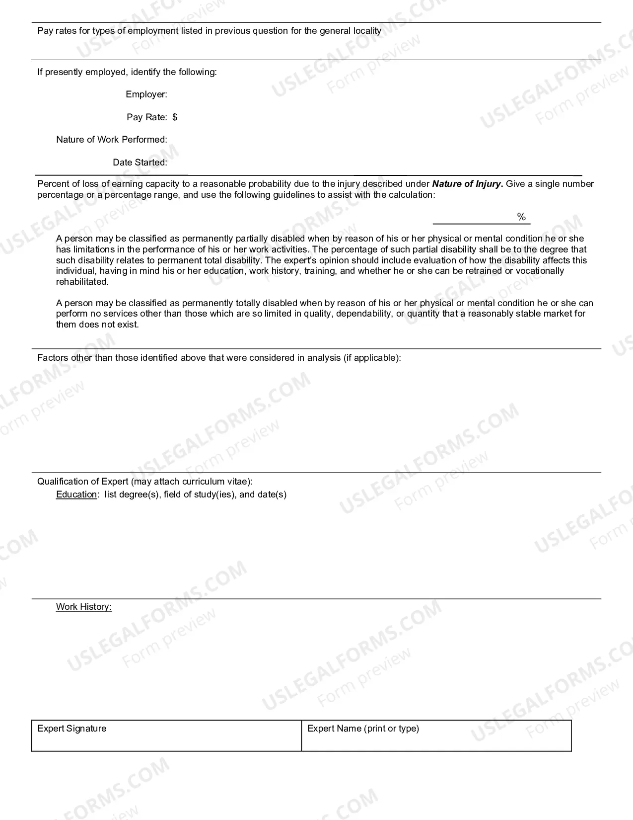 Preview Vocational Expert Verified Report