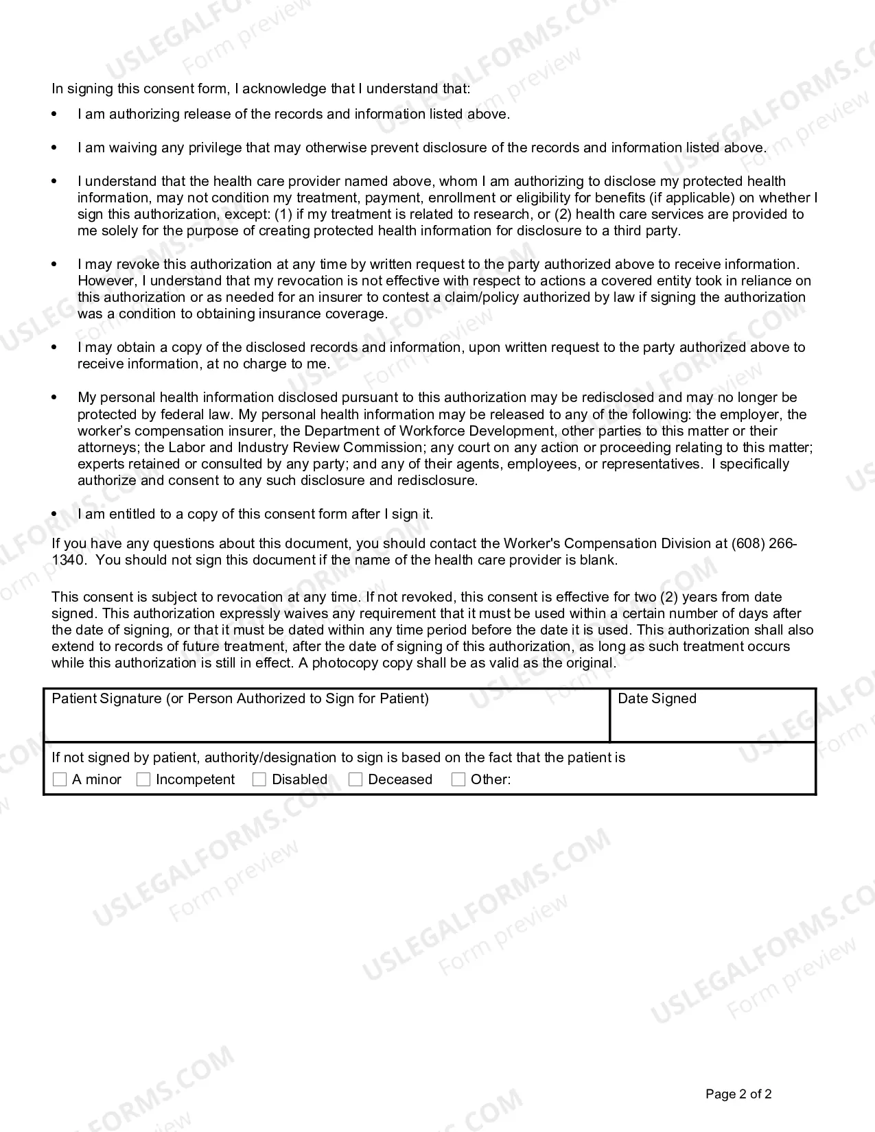 Preview Voluntary And Informed Consent For Disclosure of Health Care Information