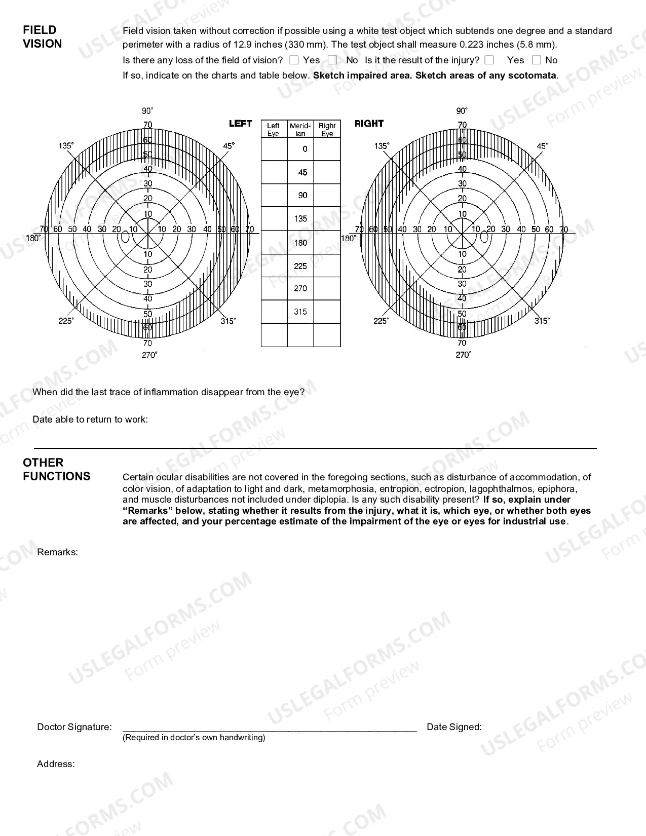 Preview Physician's Report on Eye Injuries