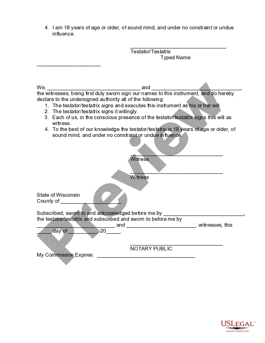 Preview Codicil to Will Form for Amending Your Will - Will Changes or Amendments