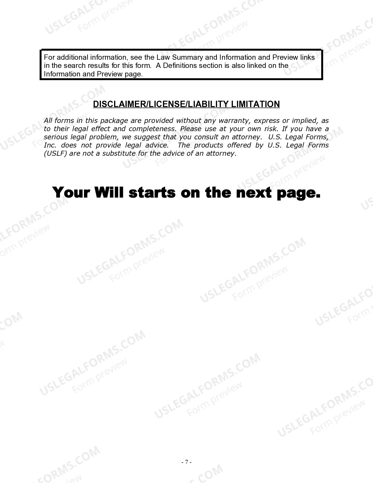 Preview Last Will and Testament for Domestic Partner with Adult and Minor Children