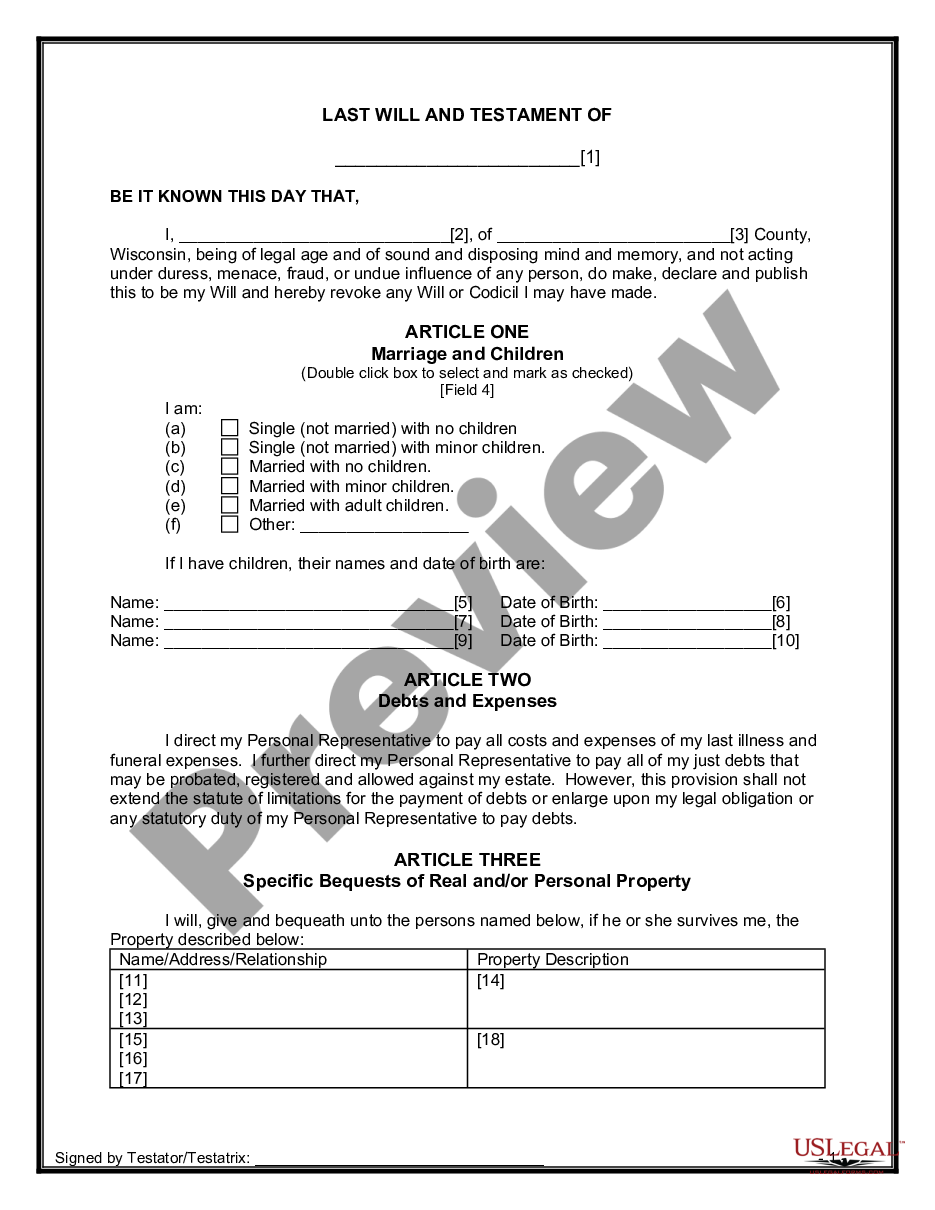 Pennsylvania last will and testament form free download