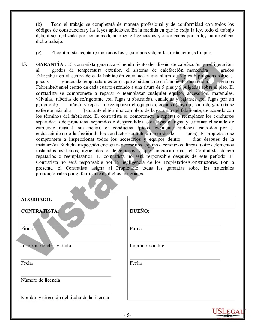 Preview Contrato HVAC para contratista