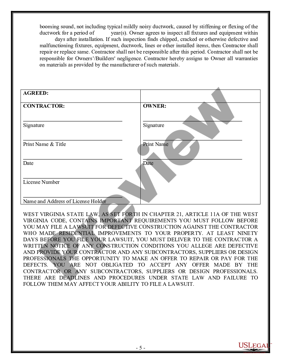 page 4 HVAC Contract for Contractor preview