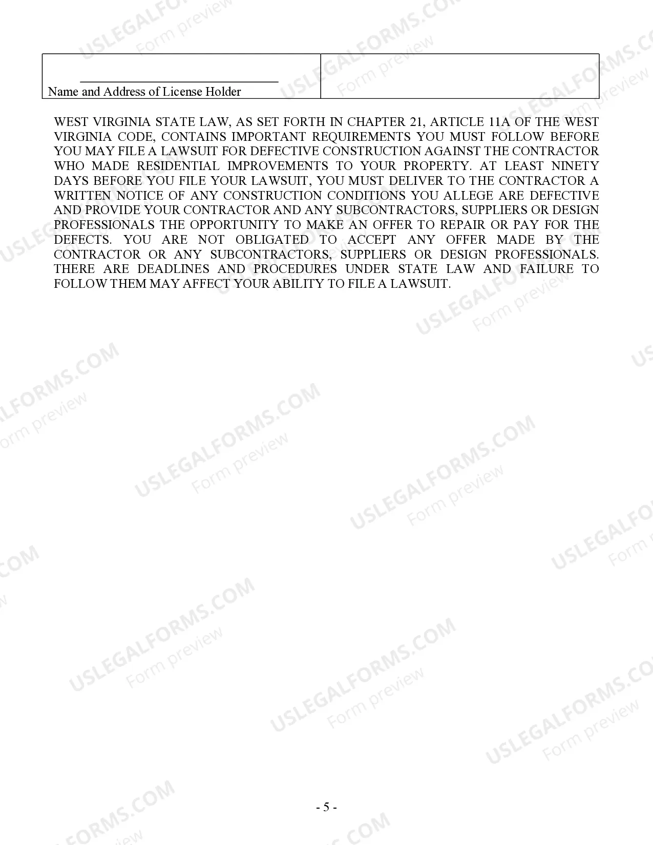 Preview Excavator Contract for Contractor