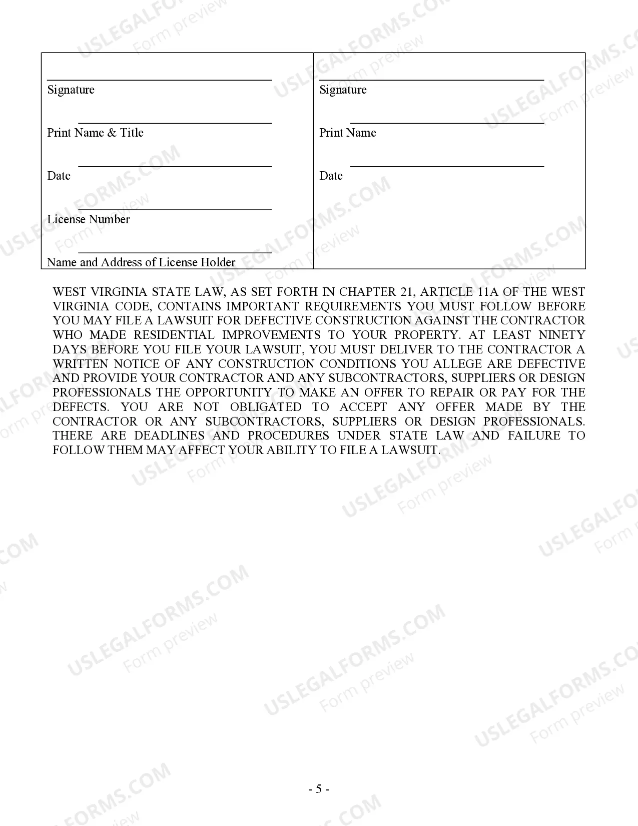 Preview Foundation Contract for Contractor