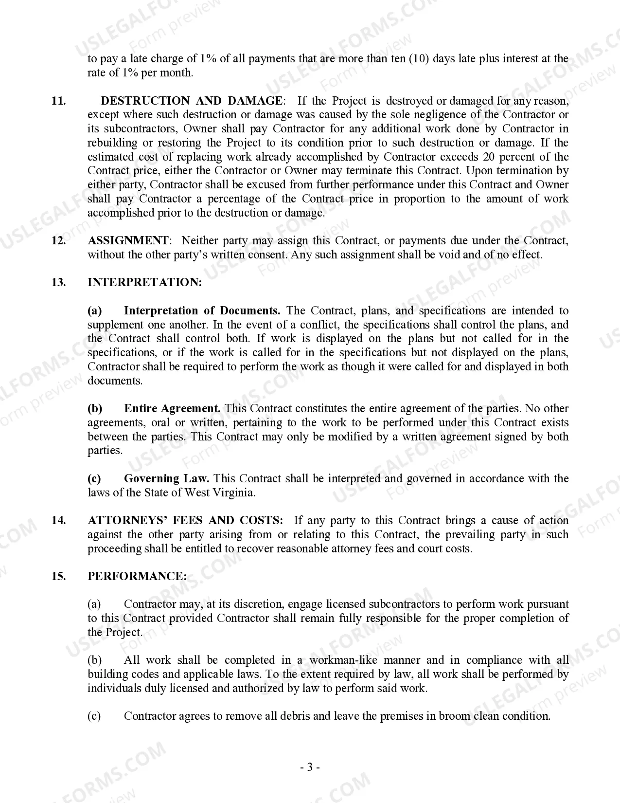 Preview Brick Mason Contract for Contractor