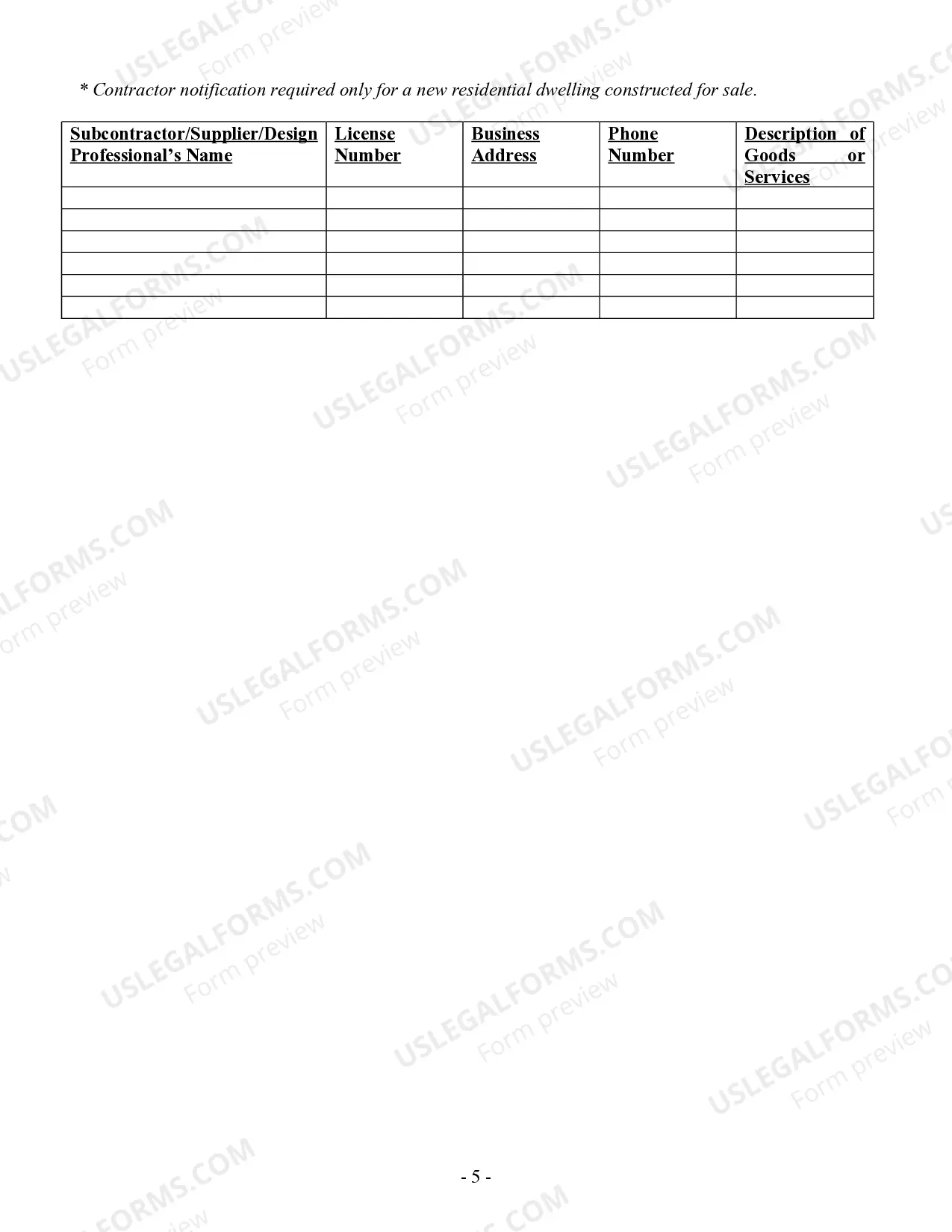 Preview Roofing Contract for Contractor